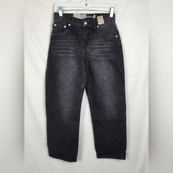 NWT Levi's Silver Tab Stay Loose Boys Black Denim Jeans sz 14 Reg 27x29 - Picture 1 of 9